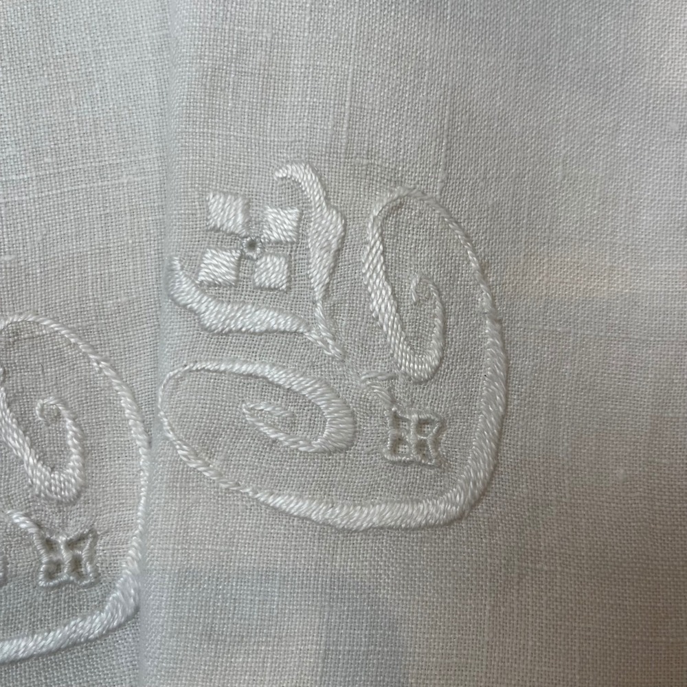 Unbranded Unisex Vintage Linen Napkins White Floral Embroidered Set of 5‎ 16x16